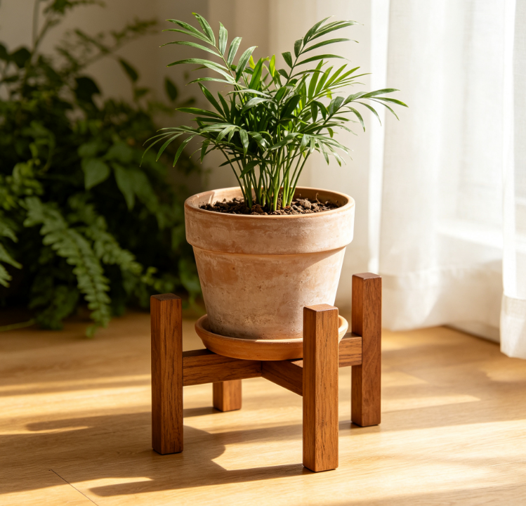 Minimalist Solid Wood Expandable Plant Stand